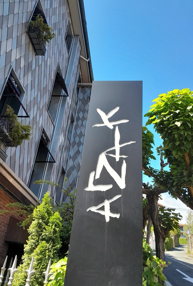 The Arzak name sign at the entrance of the restaurant in San Sebastián