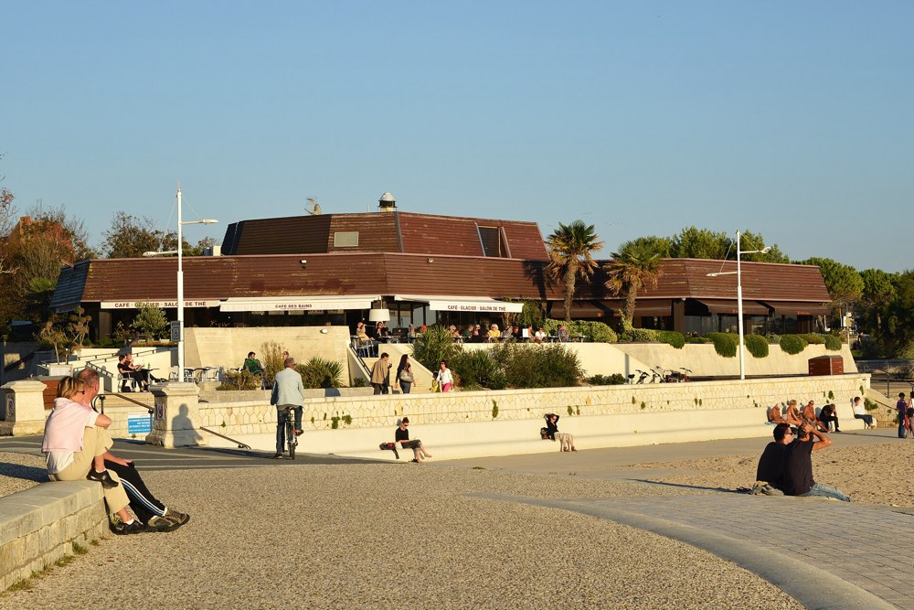 The beachfront building of Christopher Coutanceau on the Plage de la Concurrence, La Rochelle