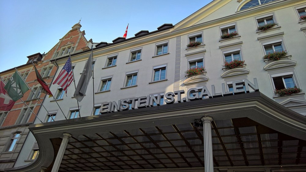 The front of Hotel Einstein St. Gallen, home of Einstein Gourmet