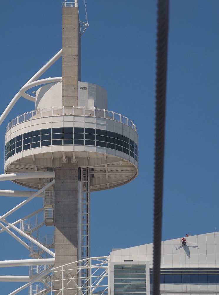 The top of the Vasco da Gama Tower in Lisbon, where Fifty Seconds is