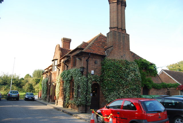 The ivy-clad brick building of the Fordwich Arms in Fordwich, Kent