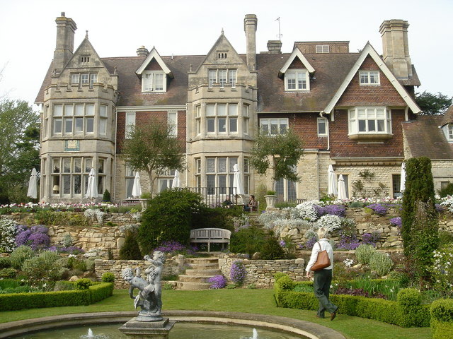 The front and gardens of Hambleton Hall in Rutland