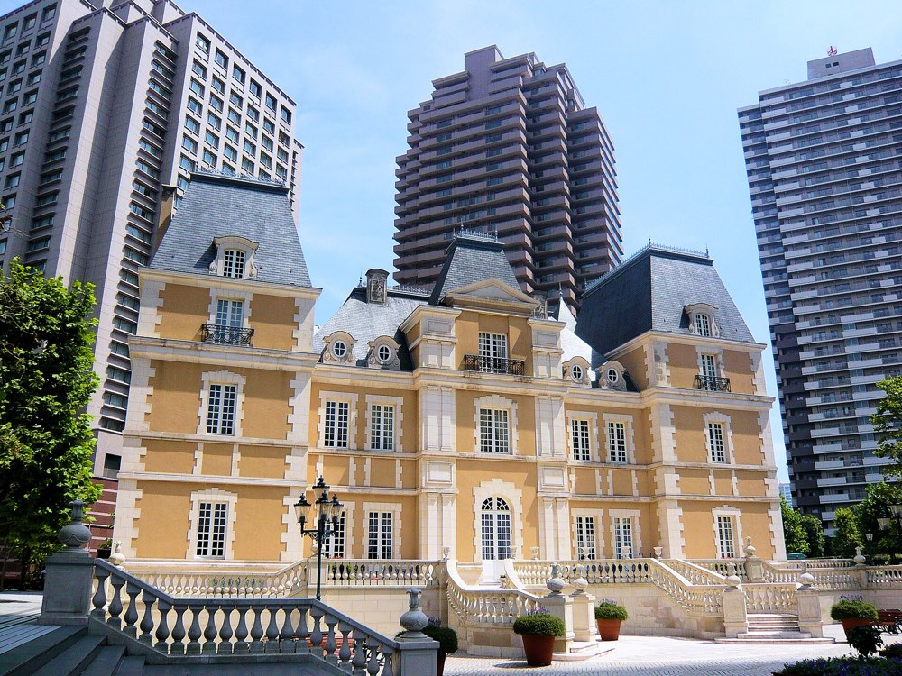 The French chateau-style building of Joël Robuchon at Yebisu Garden Place, Tokyo