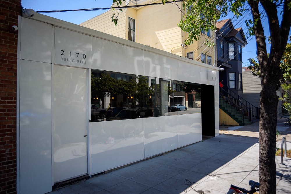The white facade of San Ho Won at 2170 Bryant Street, San Francisco